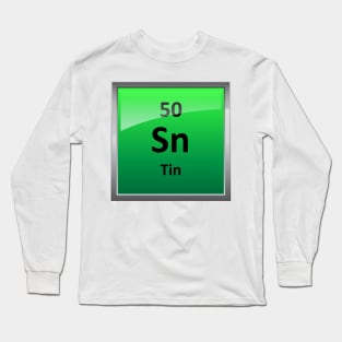 Tin Periodic Table Element Symbol Long Sleeve T-Shirt